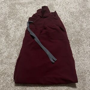 Women’s Drawstring Waist Maroon Jogger Pants